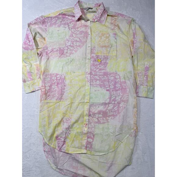 Kerri Rosenthal “Soleil Soleil” Tunic Top In Pastels Resort Wear Vacay Beach SM - Picture 2 of 8